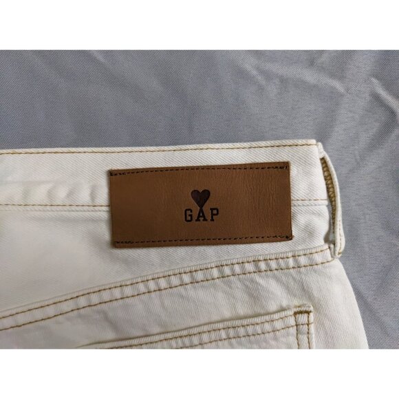 Gap x Ami Paris Alexandre Mattiussi Jeans Beige Denim Cotton Mens Size 36X34 - Picture 8 of 12